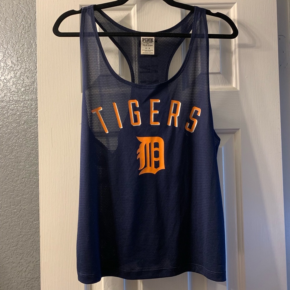 Detroit Tigers Racerback Flowy Mesh Tank Jersey